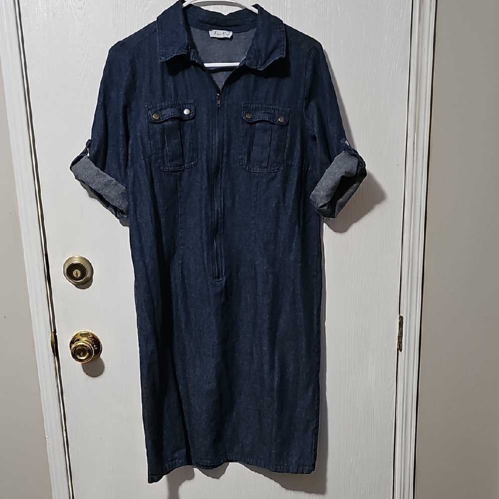 Denim Blue Midi Dress